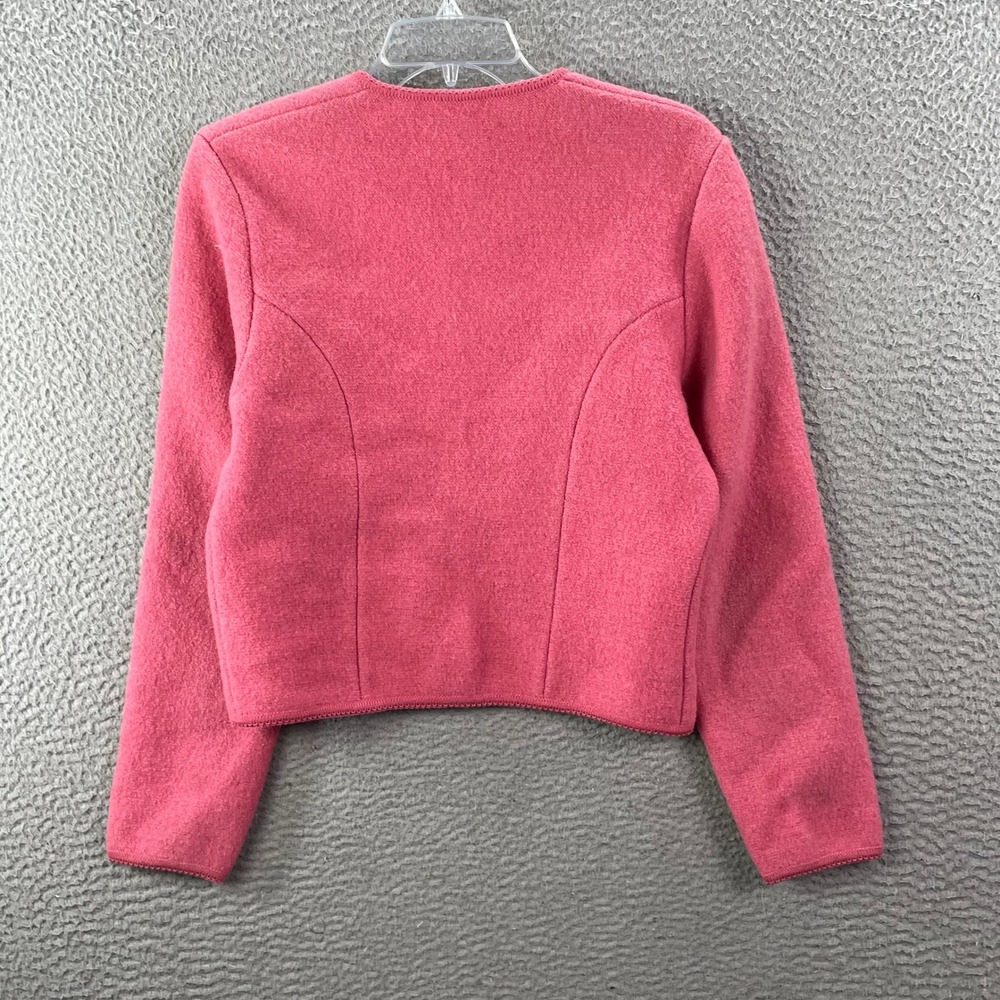 Geiger Boiled Wool Jacket Womens 44 Pink Tyrol Austria Button Up Cardigan Coat - Picture 2 of 9